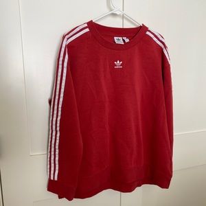 Adidas Crew Neck Stripe Sleeve Sweatshirt